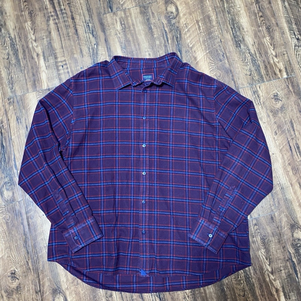 UNTUCKit Maroon Barry Cotton Button Down Long Sleeve Shirt Mens XXXL